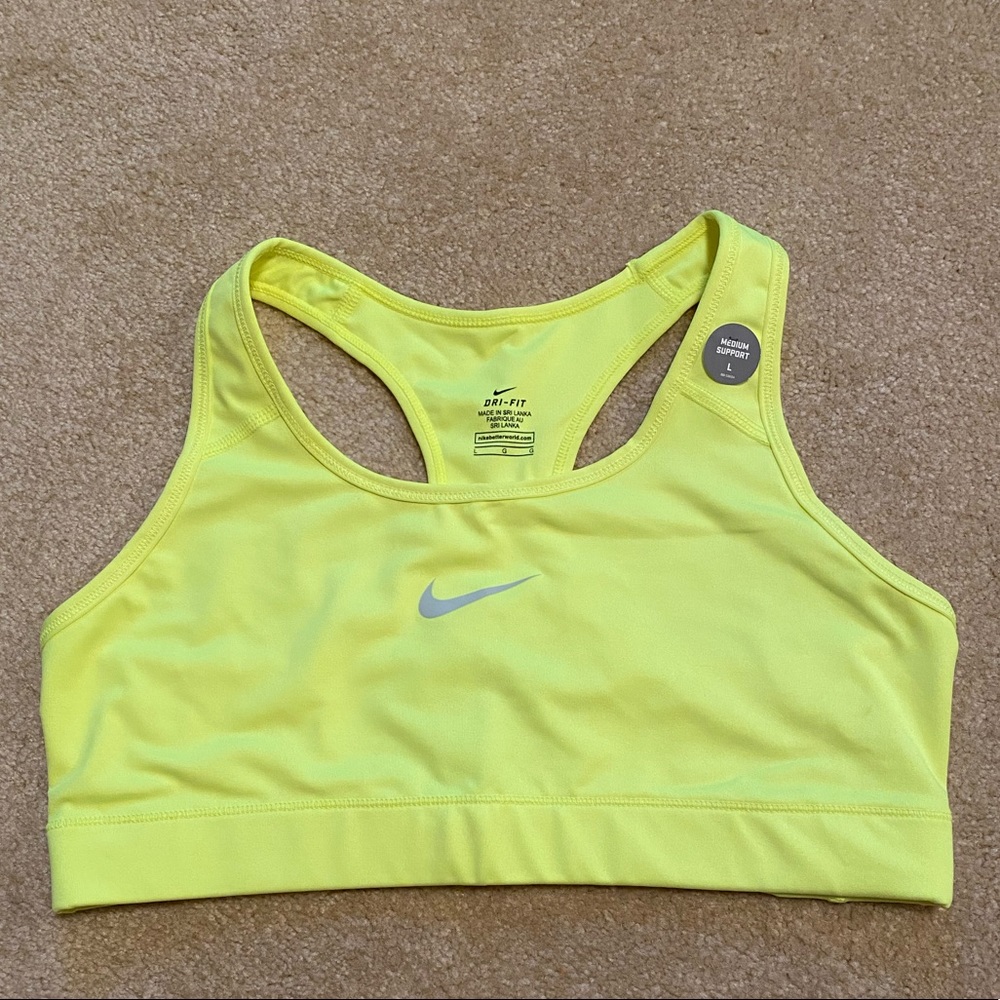 Neon Yellow Nike Sports Bra